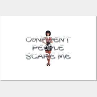 Confident People Scare Me Posters and Art